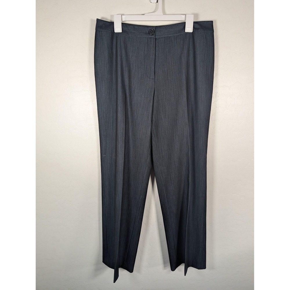 Karl Lagerfeld Paris Pants Womens 14 Gray Stretch Dress‎ Slacks Straight Leg